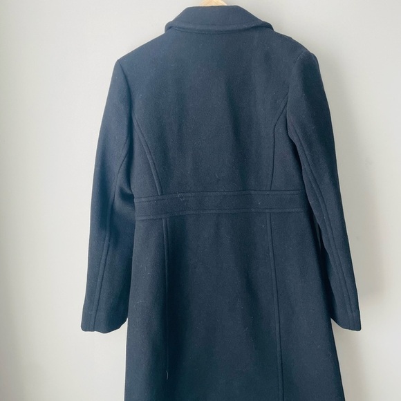 J. Crew Black and Gold Pea Coat with Notched Lapel - Picture 5 of 8